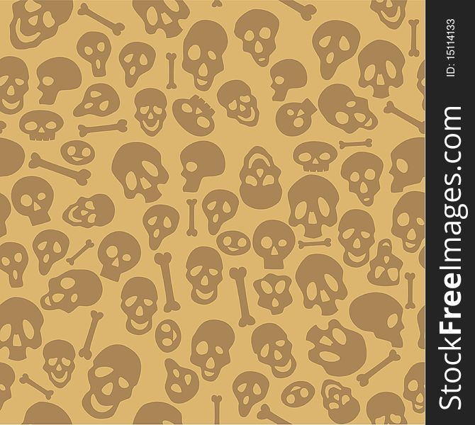 Seamless wrapping paper with skuls. Seamless wrapping paper with skuls