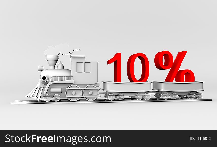 3d train with the car Wieseth 10% discount