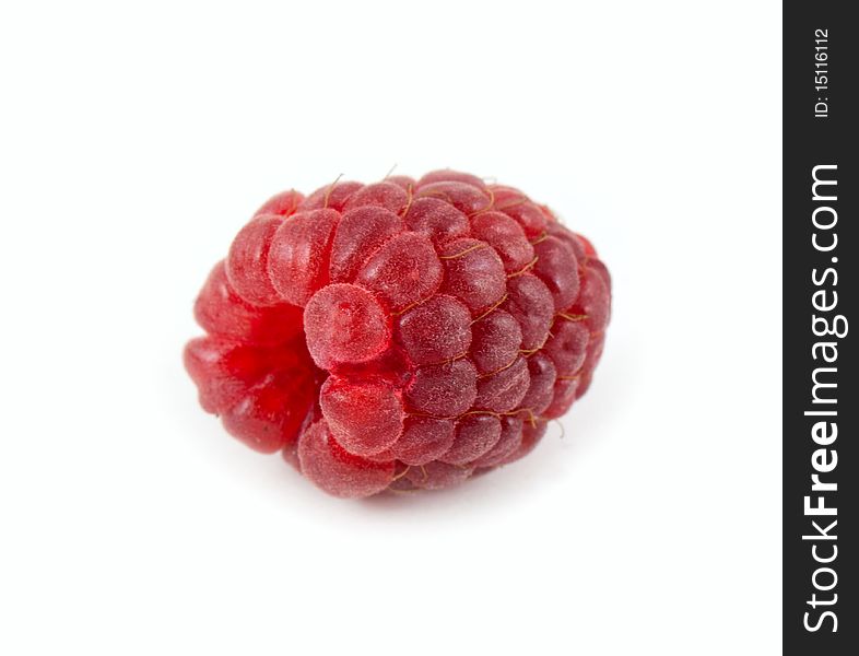 Fresh raspberry isolated on white background