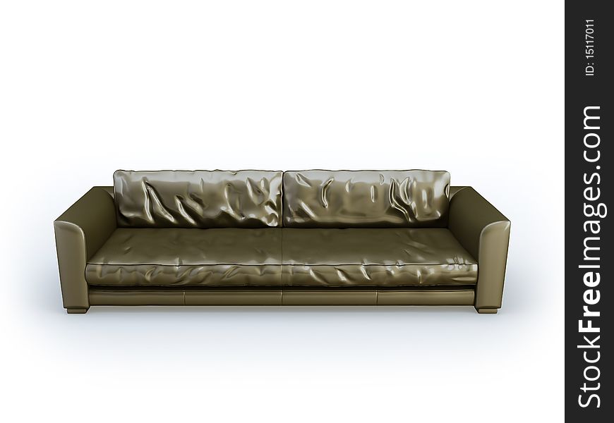 Stylish 3d sofa on the white background. Stylish 3d sofa on the white background