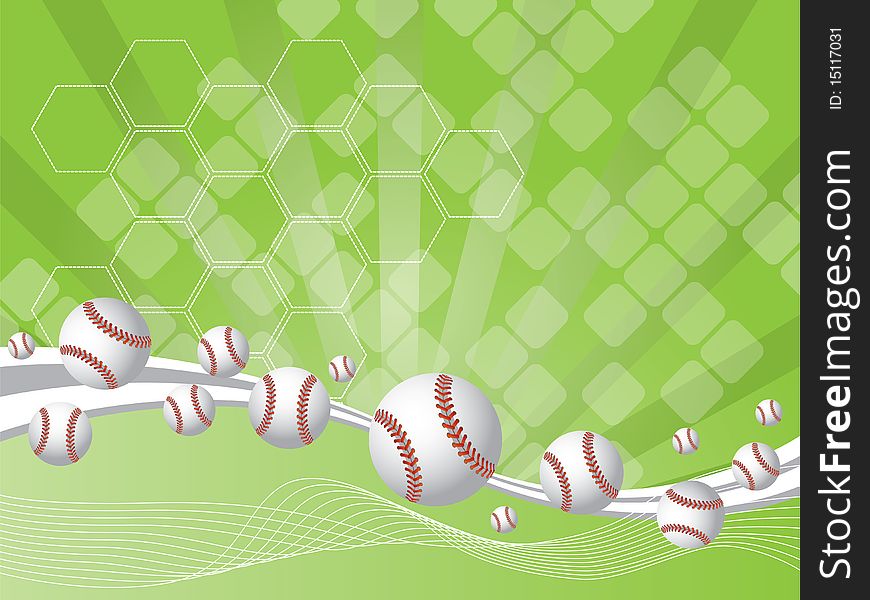 Background With Baseballs