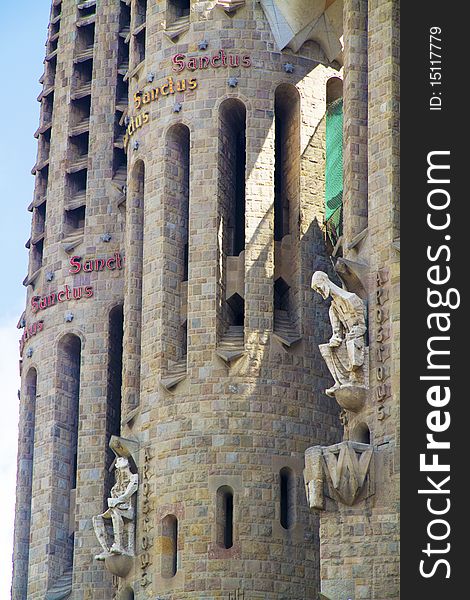 La Sagra Familia cathedral in Barcelona Spain