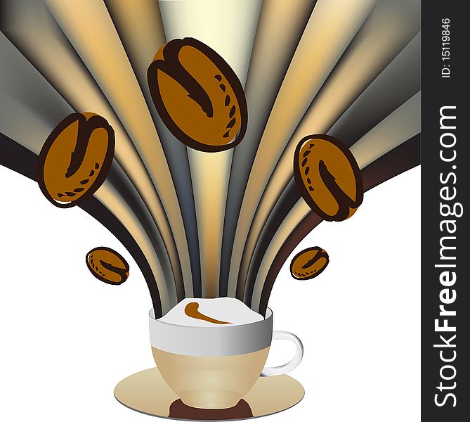 Abstract style coffee vector design. Abstract style coffee vector design