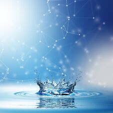 Blue Water Splash Isolated On White Background. Royalty Free Stock Image Blue Water Splash Isolated On White Background. Royalty Free Stock Image