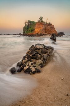 Summer Beautiful Seascape From Mirissa, Sri Lanka Royalty Free Stock Photo