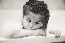 Pretty Little Girl In The Bath Royalty Free Stock Image Pretty Little Girl In The Bath Royalty Free Stock Image