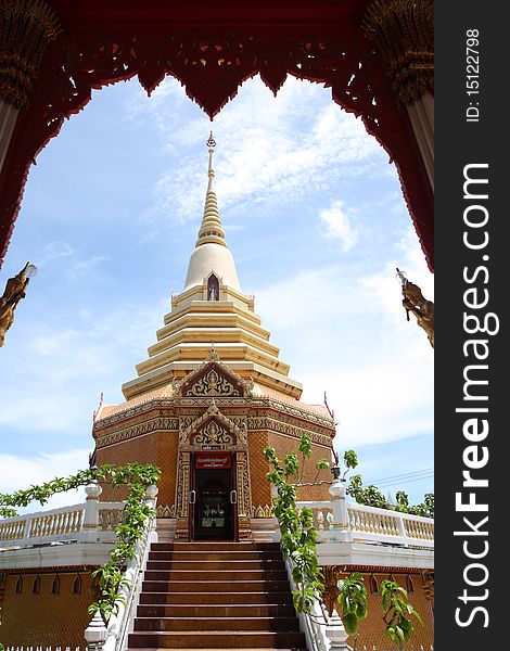 Spherical Pagoda Shape With Glass Lotus Base