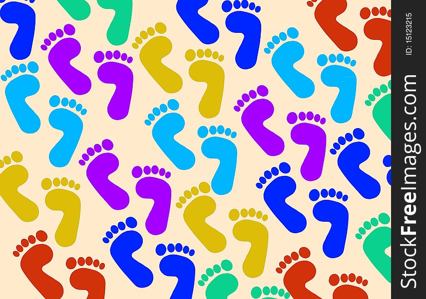 Image of foot print background