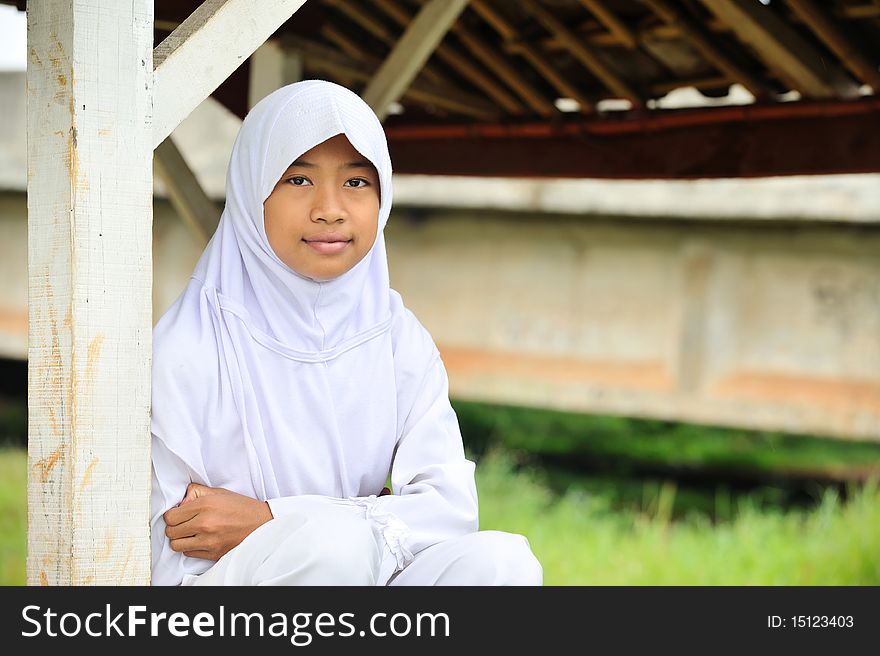 Portrait of happy Muslim teenager.
Indonesia. Portrait of happy Muslim teenager.
Indonesia