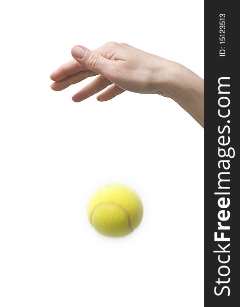 Hand Playing With Tennis Balls