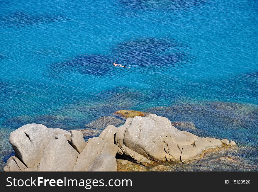 Beautiful sea of Punta Molentis, Villasimius, in Sardinia, Italy. Beautiful sea of Punta Molentis, Villasimius, in Sardinia, Italy.