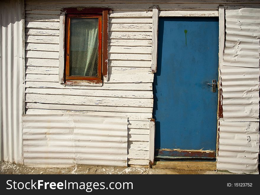 A typical shack in a township in South Africa. A typical shack in a township in South Africa