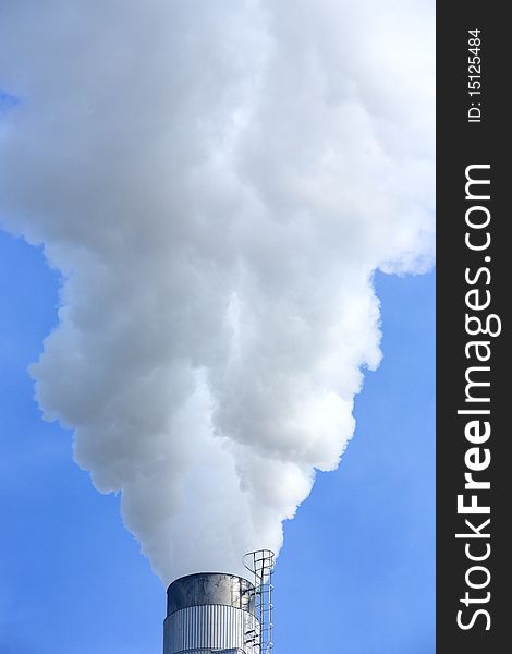 Smoke from a industrial chimney. Smoke from a industrial chimney