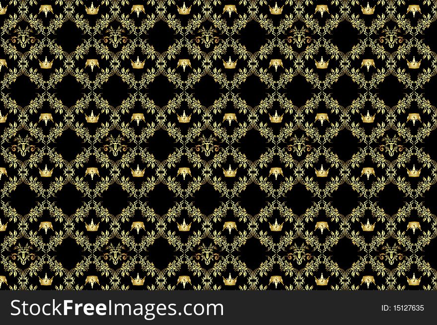 Dark Background With Gold Pattern - Free Stock Images & Photos