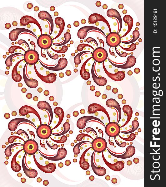 Spiral  background with stylized decorative swirls. EPS10. Spiral  background with stylized decorative swirls. EPS10