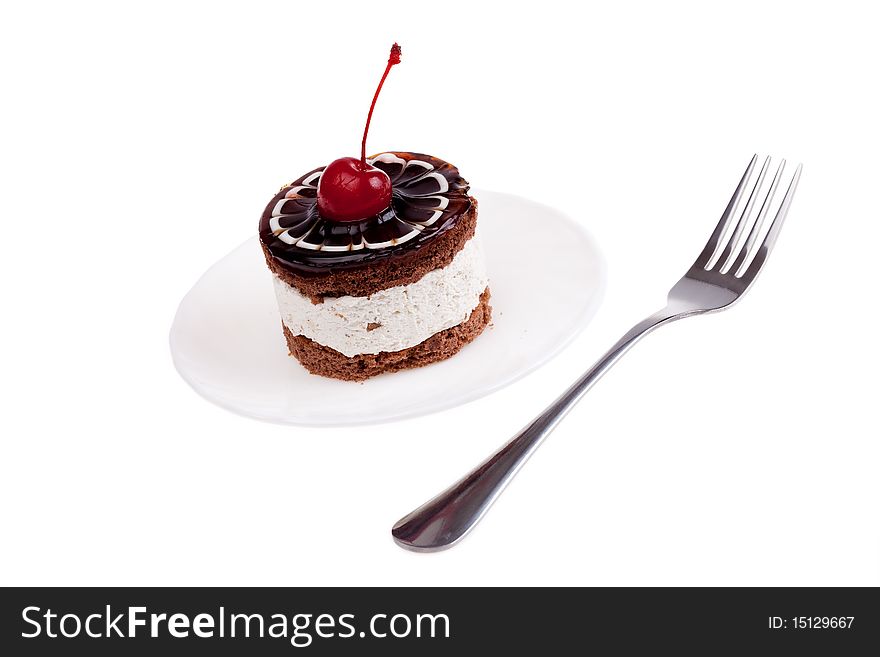 Sweet and nourishing cake with cherry