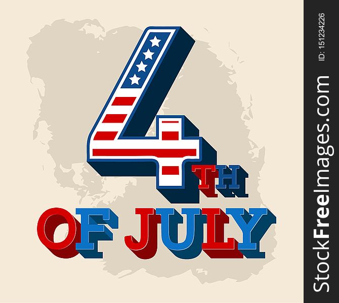 Happy independence day graphic design. 4th of July - Vector. Happy independence day graphic design. 4th of July - Vector