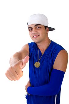 Young Fresh Teenager With Thumbs Up Stock Images Young Fresh Teenager With Thumbs Up Stock Images