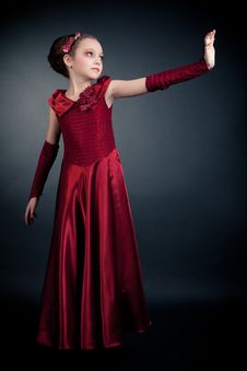 Young Girl Posing On Black Background Stock Photos Young Girl Posing On Black Background Stock Photos