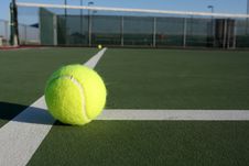 Tennis Balls On The Court Royalty Free Stock Images Tennis Balls On The Court Royalty Free Stock Images