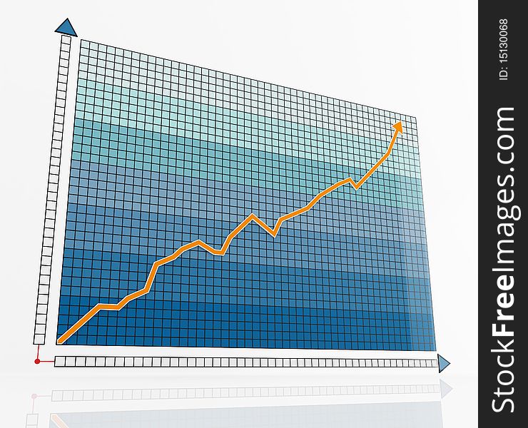 Blue business graph