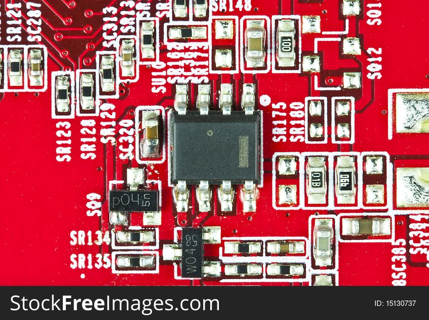 Red electronic circuit