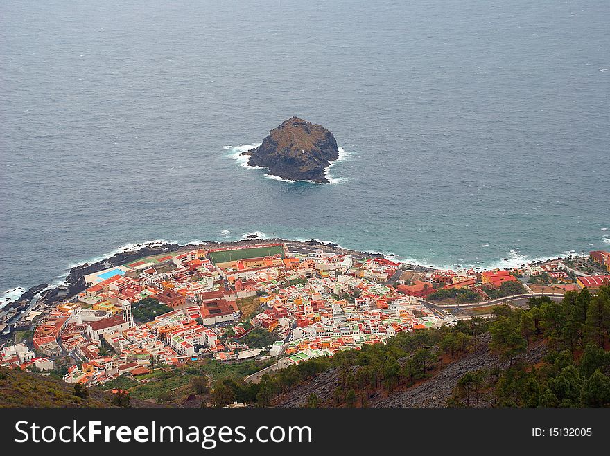 View of Garachico town. Tenerife, Canary Islands, Spain.