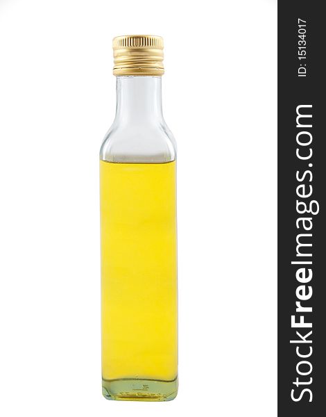 Bottle Of Olive Oil Isolated On White