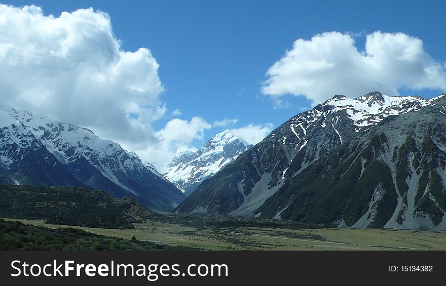 Beautiful  landscapes in South island of New Zealand