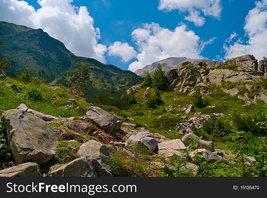 Scenery of mountain Pirin, in Bansko, Bulgaria. Scenery of mountain Pirin, in Bansko, Bulgaria