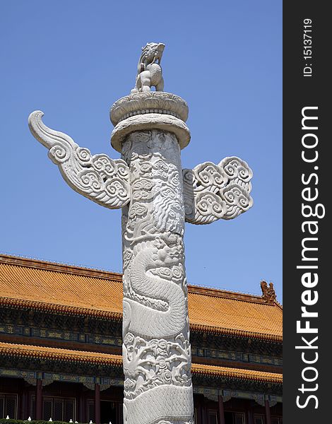 Marble pillar,Tiananmen-Square,Beijing