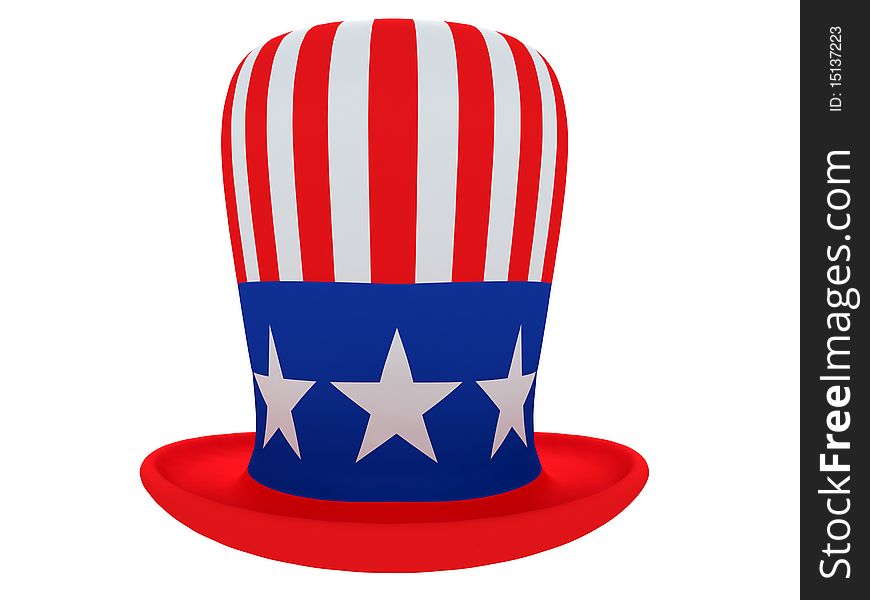 Symbol of the United States of America a hat of the uncle sam