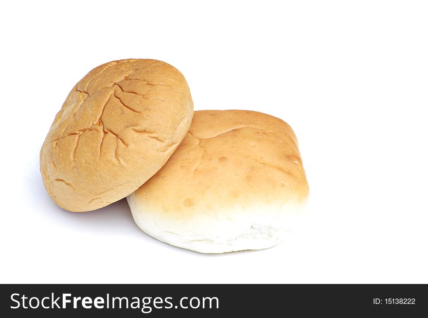 Appetizing buns isolated on white background