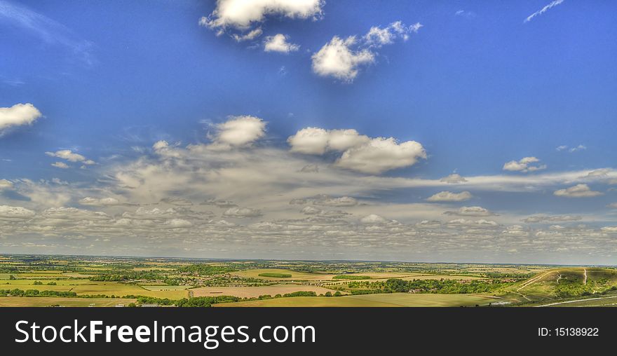 An HDR Image of Dunstable Downs. An HDR Image of Dunstable Downs