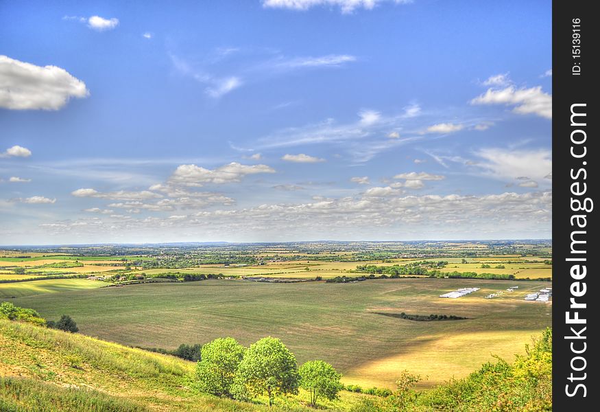An HDR Image of Dunstable Downs. An HDR Image of Dunstable Downs