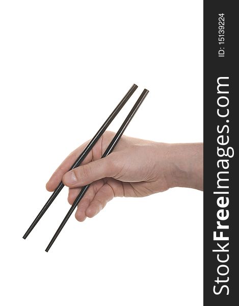 Well shaped hand with a chopsticks