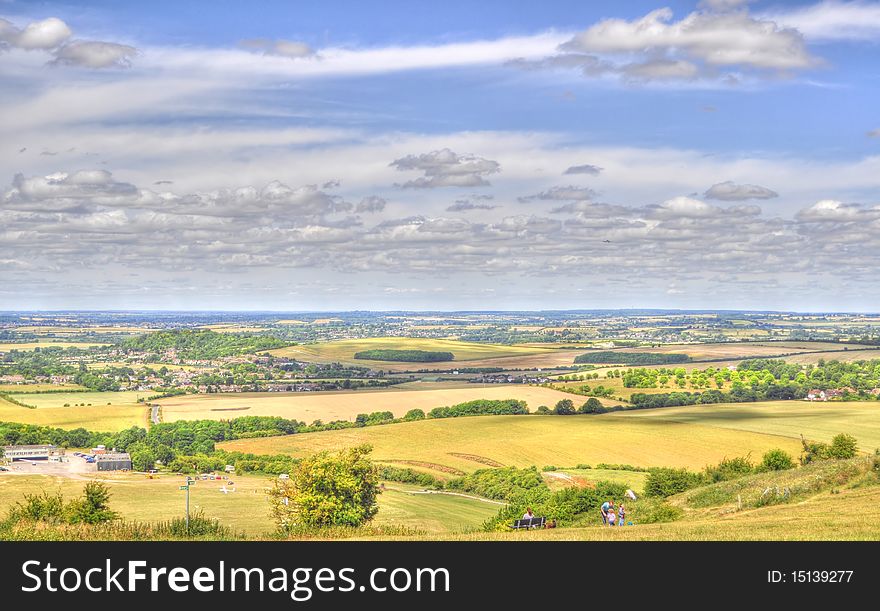 An HDR Image of Dunstable Downs. An HDR Image of Dunstable Downs