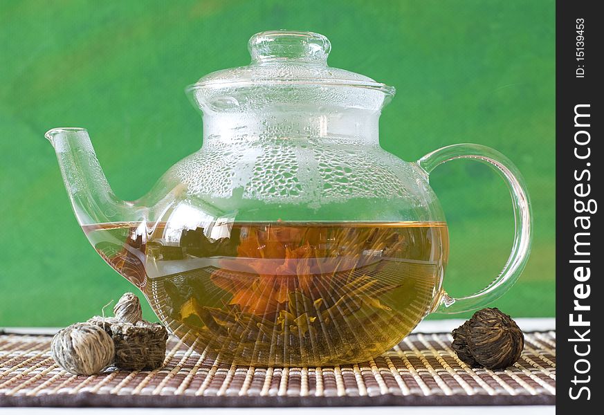 Tea is brewed in a tea-pot