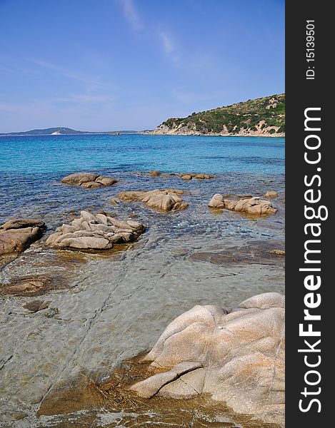 Beautiful coast of Punta Molentis, Villasimius, in Sardinia, Italy. Beautiful coast of Punta Molentis, Villasimius, in Sardinia, Italy.