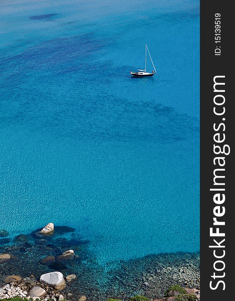 View of beautiful sea of Porto Giunco, Villasimius, in Sardinia, Italy. View of beautiful sea of Porto Giunco, Villasimius, in Sardinia, Italy.