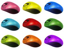 Colourful Computer Mouses Stock Photo Colourful Computer Mouses Stock Photo