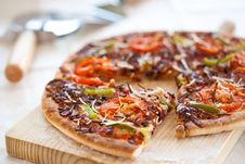Tasty Pizza With Tomato Royalty Free Stock Photography Tasty Pizza With Tomato Royalty Free Stock Photography