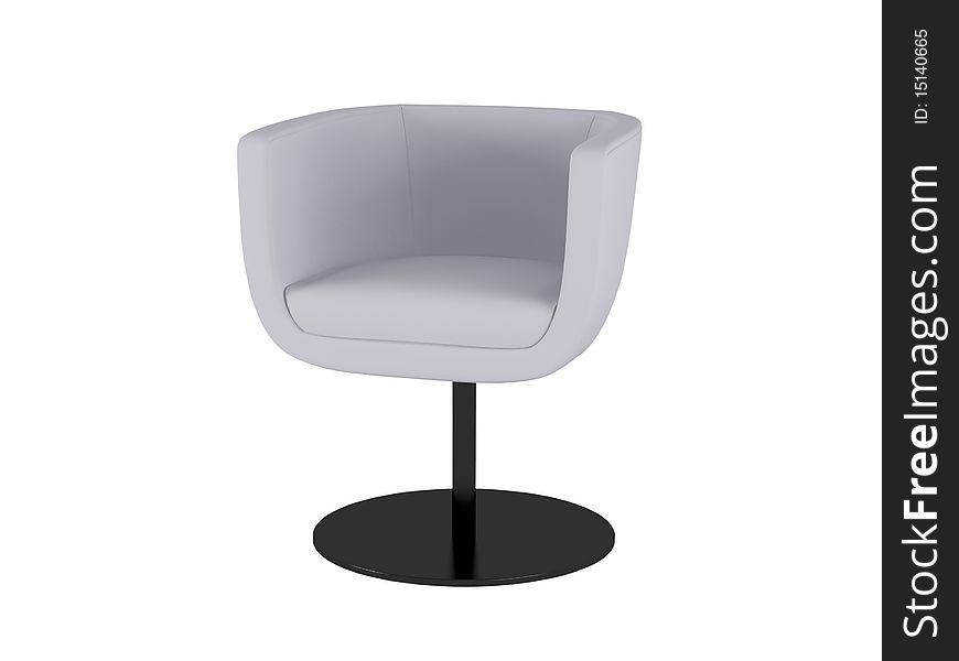 Gray Office Armchair Isolated