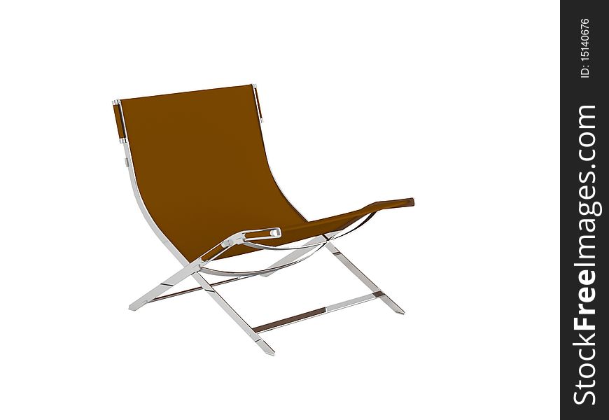 Brown Armchair Isolated