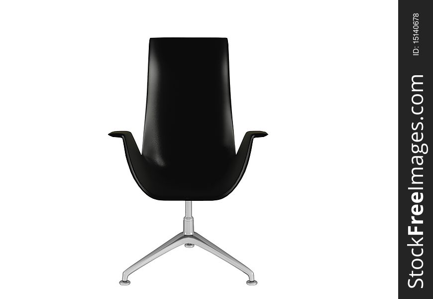 Black Office Armchair Isolated