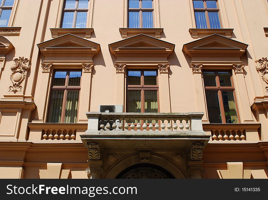 House on the old city in Cracow. Poland