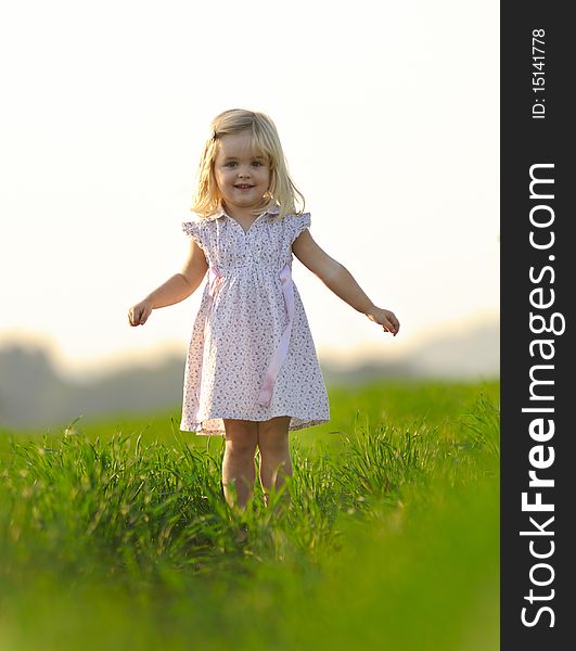 Portrait of an adorable young blonde girl. Portrait of an adorable young blonde girl