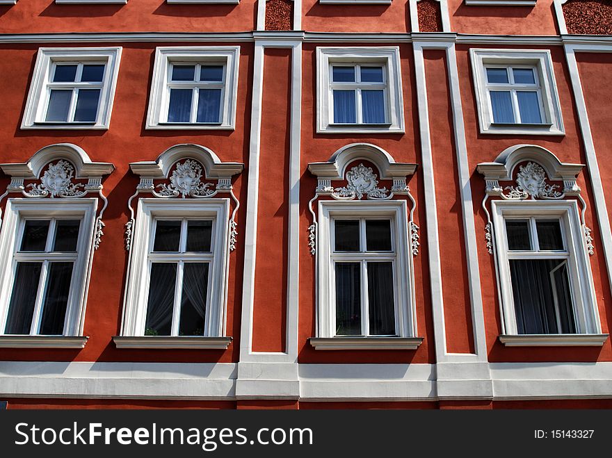 Part of a historic building on old city in Krakow. Poland. Part of a historic building on old city in Krakow. Poland