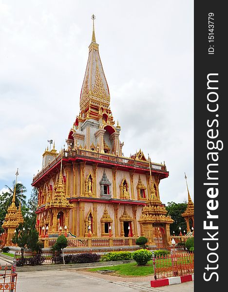 Historic and famous Chalong temple in Phuket, Thailand. Historic and famous Chalong temple in Phuket, Thailand