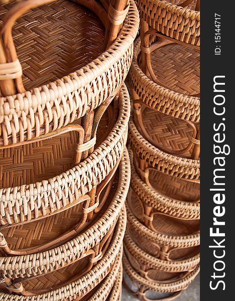 Rattan of food deck are tradition in north of thailand.